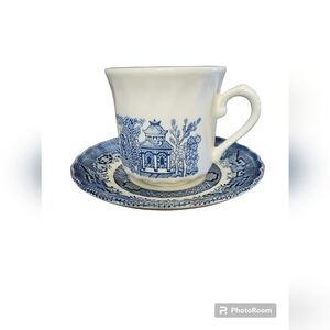 Vintage John Tam fine England Earthenware cup & saucer.